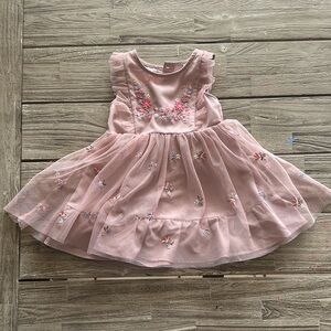 Daisy Fuentes Pink Embroidered Kids Dress